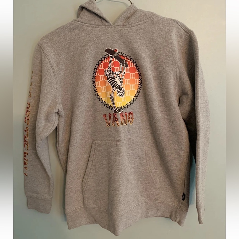 Vans boys gray hoodie size large